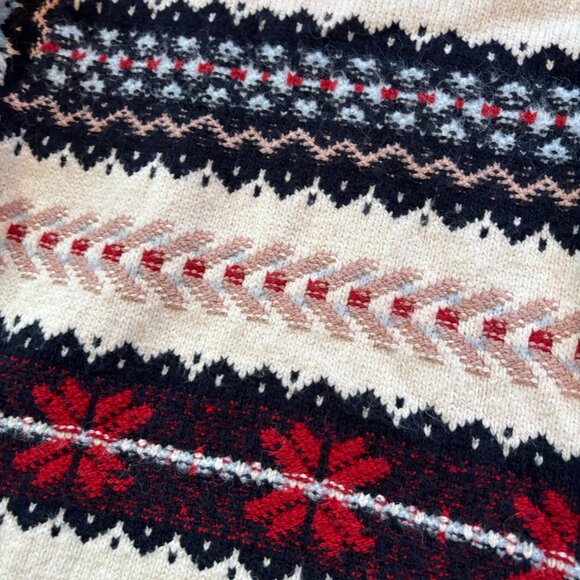 ZARA FAIR ISLE Sweater Oversized Ski COZY HOLIDAY SIZE SMALL - Picture 4 of 6